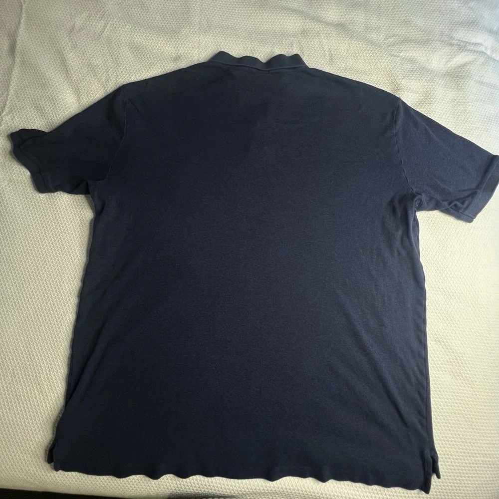 Polo Ralph Lauren Mens 2XLT Navy Blue 100% Cotton Polo‎ Shirt Big & Tall Pony